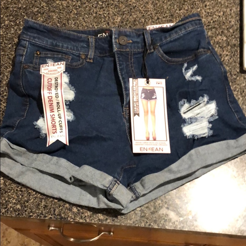 High-Waisted Denim Shorts